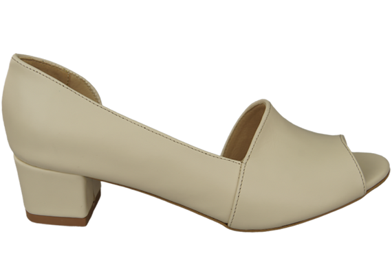 Obuwie Damskie Sandały Beżowe Skóra Naturalna 147 ElitaBut