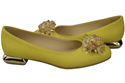 Women's Pumps with Crystals Flat Natural Leather 216 ElitaBut