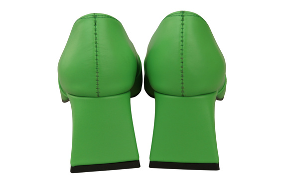 Czółenka Damskie Limonkowe Skóra Naturalna Spiczasty Nosek Obcas ElitaBut 221