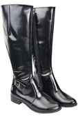 Women’s  leather boots, lined officer boots, flat 225 ElitaBut