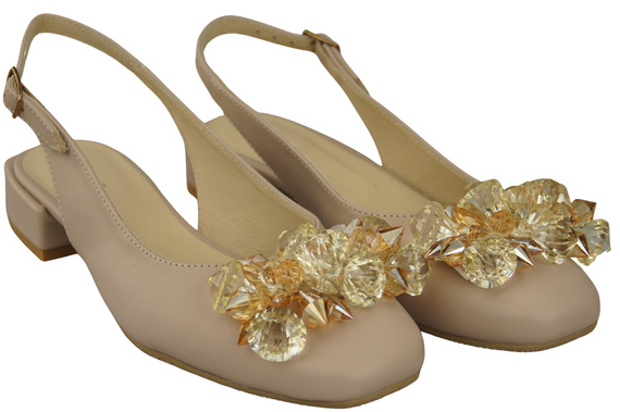 Women's Shoes Sandals with Crystals Natural Leather 215 ElitaBut