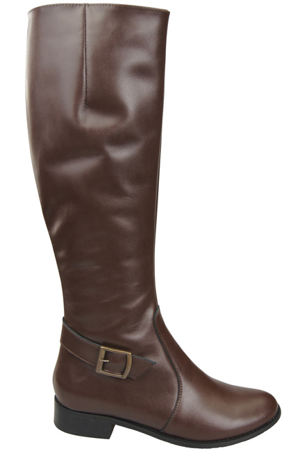 Women’s  leather boots, lined officer boots, flat 225 ElitaBut