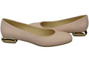 Flat Women's Shoes Pumps Decorative Heel Natural Leather 209 ElitaBut