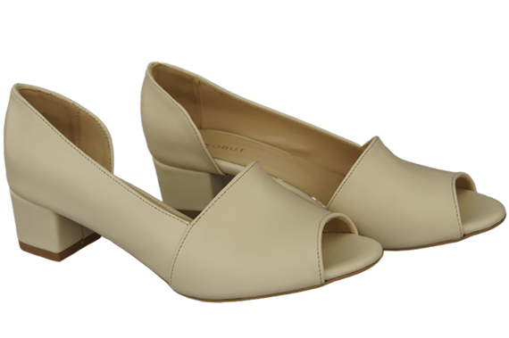 Obuwie Damskie Sandały Beżowe Skóra Naturalna 147 ElitaBut