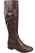 Women’s  leather boots, lined officer boots, flat 225 ElitaBut