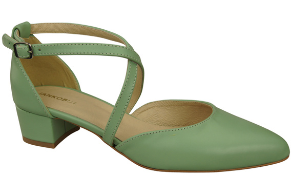 Women’s Leather Sandals  with Straps Low Heel 223 ElitaBut