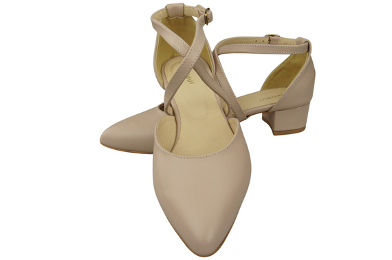 Women’s Leather Sandals with Straps Low Heel 223 ElitaBut