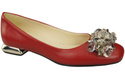 Women's Pumps with Crystals Flat Natural Leather 216 ElitaBut