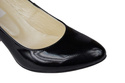 Obuwie Damskie Czółenka skóra naturalna Czarne Lakierowane 764 ElitaBut