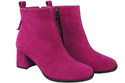 Women’s ankle boots in genuine suede leather, stable block heel, with zipper – 224 ElitaBut