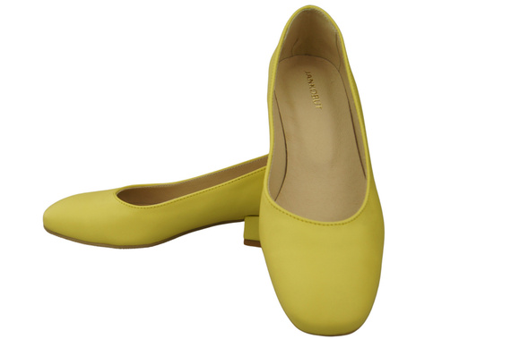 Comfortable Women's Shoes Flat Pumps, Natural Leather 204 ElitaBut