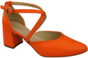 Elegant Leather Sandals with Open Sides on a Stable Heel 218 ElitaBut