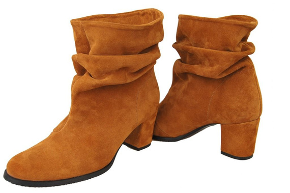 Obuwie Damskie Botki skóra naturalna Rude 986 ElitaBut