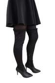 Obuwie Kozaki Damskie Szpilki za kolano rozciągliwy strecz 963 W ElitaBut