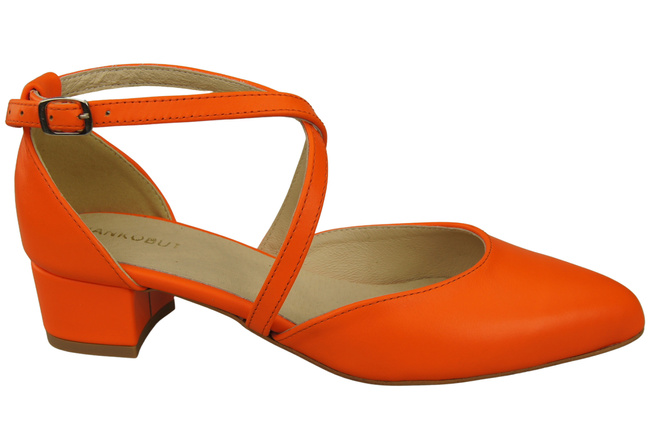 Women’s Leather Sandals  with Straps Low Heel 223 ElitaBut