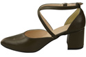 Elegant Leather Sandals with Open Sides on a Stable Heel 218 ElitaBut
