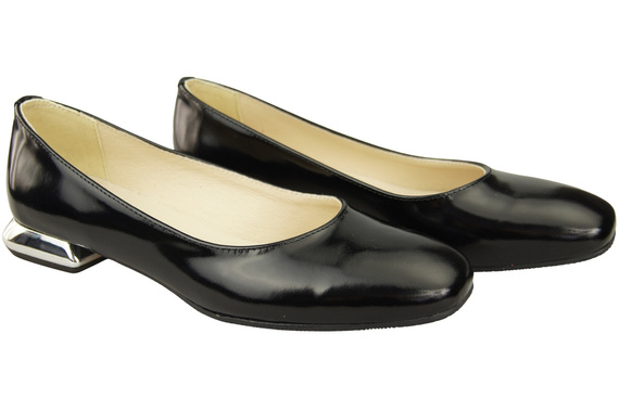 Flat Women's Shoes Pumps Decorative Heel Natural Leather 209 ElitaBut