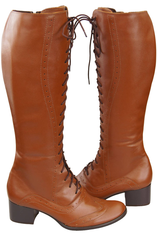 Shoes Women's boots Lace-up natural leather 595 ElitaBut