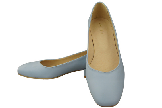 Comfortable Women's Shoes Flat Pumps, Natural Leather 204 ElitaBut