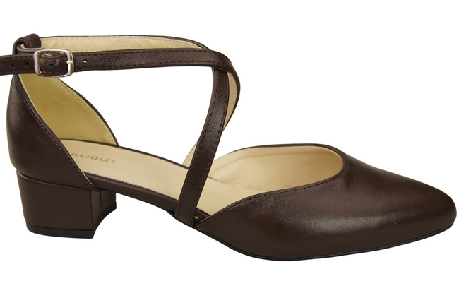 Women’s Leather Sandals  with Straps Low Heel 223 ElitaBut