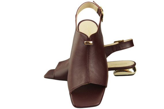 Comfortable Women's Shoes Sandals Flat Gold Heel Natural Leather 207 ElitaBut