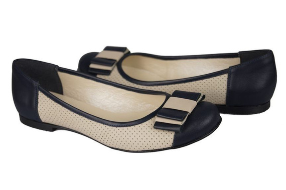 Women's Shoes Ballerinas Openwork Natural Leather 718 ElitaBut