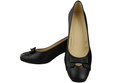 Women's Pumps with a Bow, Natural Leather and Low Heel 203 ElitaBut