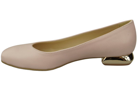 Flat Women's Shoes Pumps Decorative Heel Natural Leather 209 ElitaBut