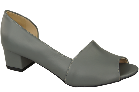 Obuwie Damskie Sandały Popielate Skóra Naturalna 147 ElitaBut