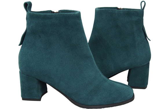 Women’s ankle boots in genuine suede leather, stable block heel, with zipper – 224 ElitaBut