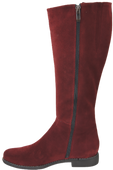 Obuwie Kozaki  Damskie Bordowe skóra naturalna Welurowa 153 ElitaBut