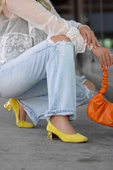Comfortable Women's Shoes Pumps with Decorative Heel Natural Suede Leather 219 From ElitaBut