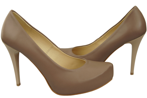 Women's shoes Pumps High heels natural leather 205 ElitaBut