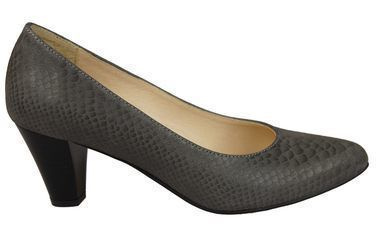 Obuwie Damskie Czółenka skóra naturalna motyw łuski Popielate 927 ElitaBut