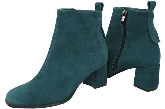 Women’s ankle boots in genuine suede leather, stable block heel, with zipper – 224 ElitaBut