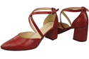 Elegant Leather Sandals with Open Sides on a Stable Heel 218 ElitaBut