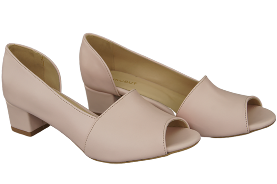 Obuwie Damskie Sandały Róż Pudrowy Skóra Naturalna 147 ElitaBut