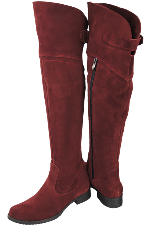 Shoes Boots Women Boots Over-the-knee boots Over-the-knee natural leather Velor 154 ElitaBut