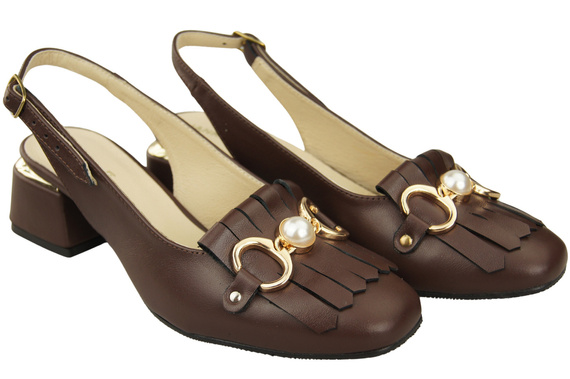 Women's Shoes Sandals Decorated with Fringes Natural Leather 208 ElitaBut