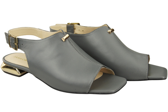 Comfortable Women's Shoes Sandals Flat Gold Heel Natural Leather 207 ElitaBut