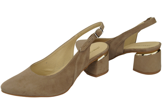 Women's Sandals in Natural Suede Leather - Elegance and Comfort 196 Z ElitaBut