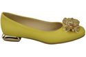 Women's Pumps with Crystals Flat Natural Leather 216 ElitaBut