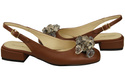 Women's Shoes Sandals with Crystals Natural Leather 215 ElitaBut