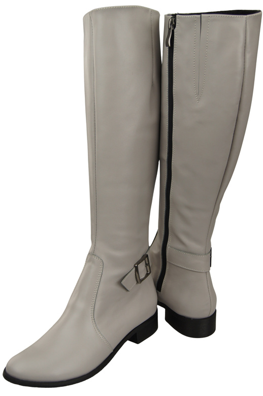 Women’s leather boots, lined officer boots, flat 225 ElitaBut