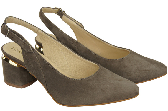 Women's Sandals in Natural Suede Leather - Elegance and Comfort 196 Z ElitaBut