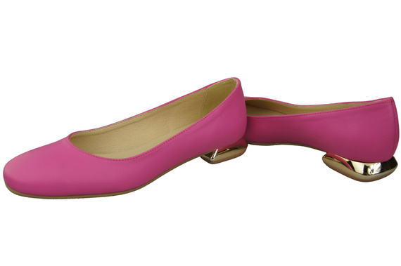 Flat Women's Shoes Pumps Decorative Heel Natural Leather 209 ElitaBut