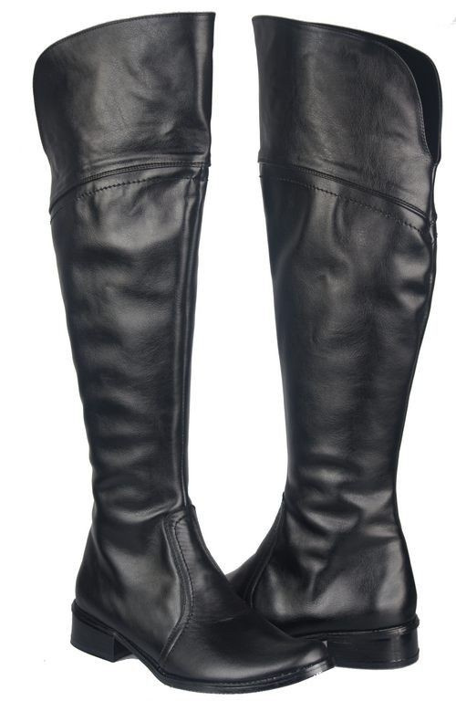 Obuwie Kozaki Damskie Oficerki Muszkieterki cholewka za kolano 638 S ElitaBut