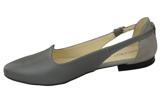 Obuwie Sandały Damskie Popielate Skóra Naturalna 127 ElitaBut