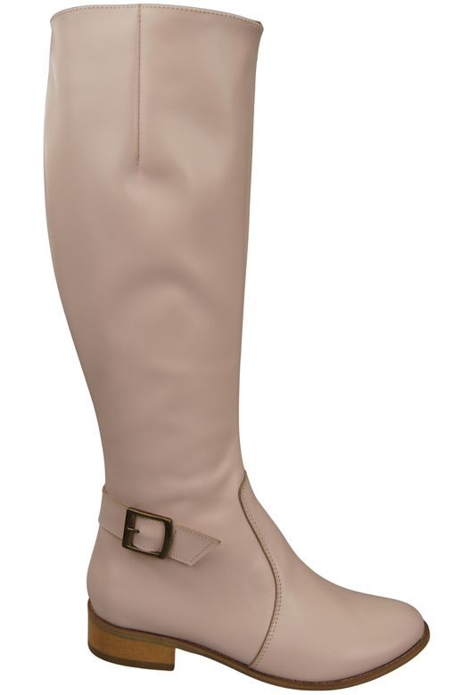 Women’s leather boots, lined officer boots, flat 225 ElitaBut