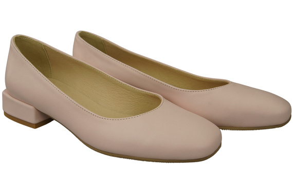 Comfortable Women's Shoes Flat Pumps, Natural Leather 204 ElitaBut
